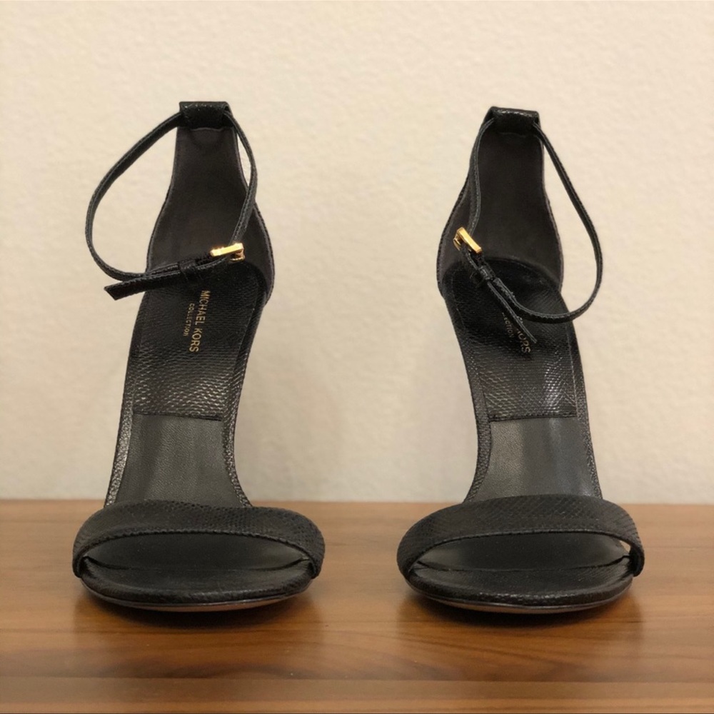 Michael Kors Jacqueline sandal Black snakeskin